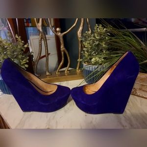 Aldo purple 💜 velour wedges